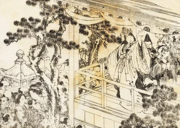 A Scene of a Shinto Shrine Dance